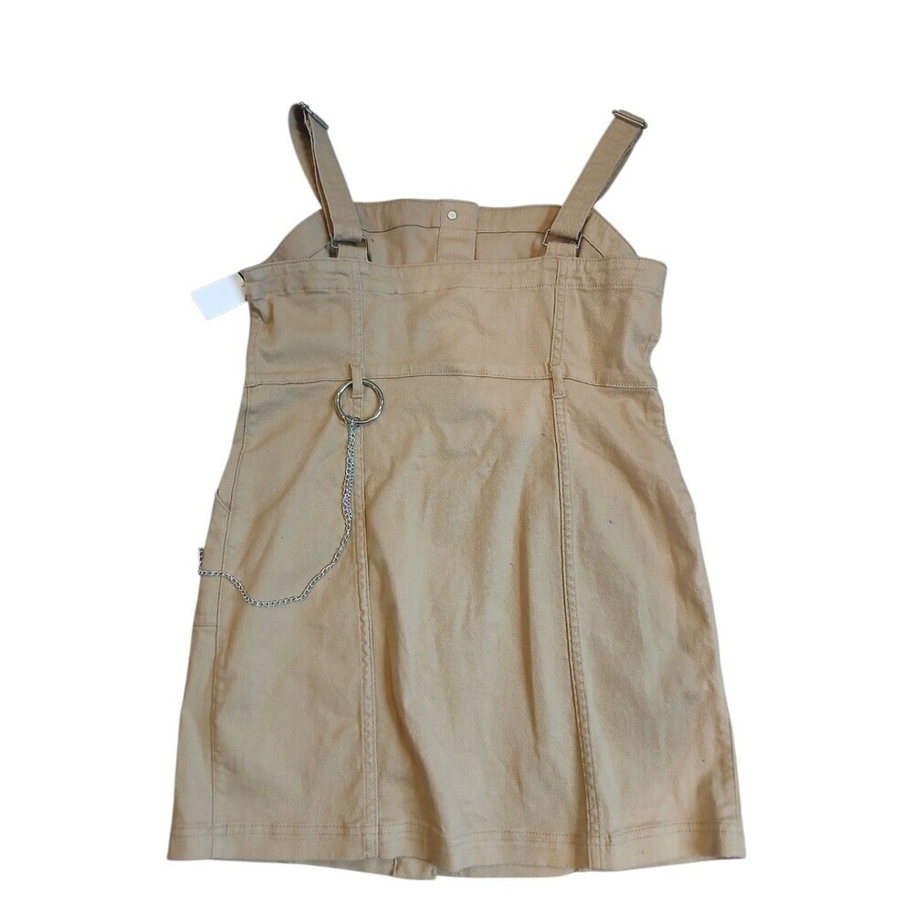 Divided Beige Utility Mini Dress Size M|Button Front Cargo Dress|Casual Streetwe - Picture 3 of 4